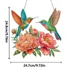 (US Local)Acrylic Special Shape Flowers Birds Diamond Painting Art Hanging Pendants