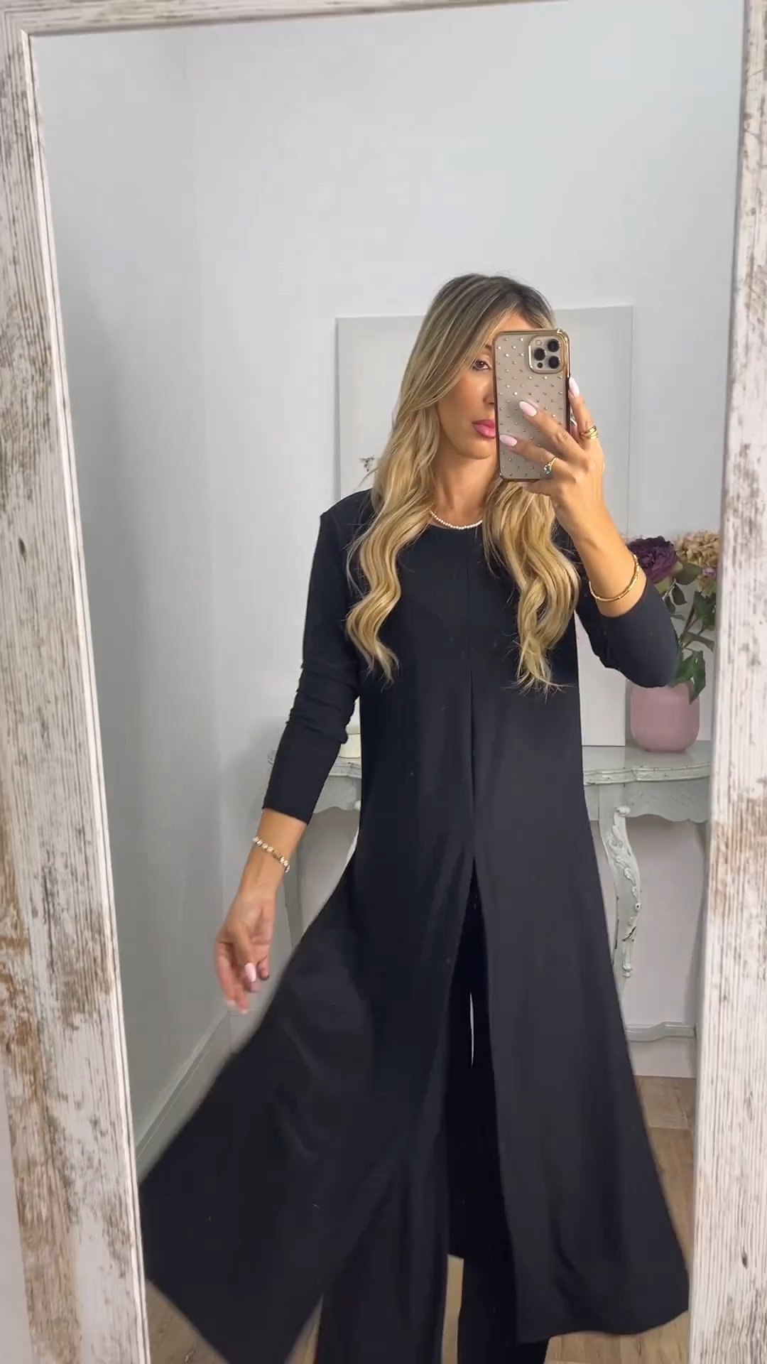 Elegant Casual 2 Pieces Suit With Long Top Matching Trouser-Buy 2 Free Shipping