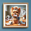 Papier toilette chiot - per&ccedil;age rond peinture diamant - 30*30cm