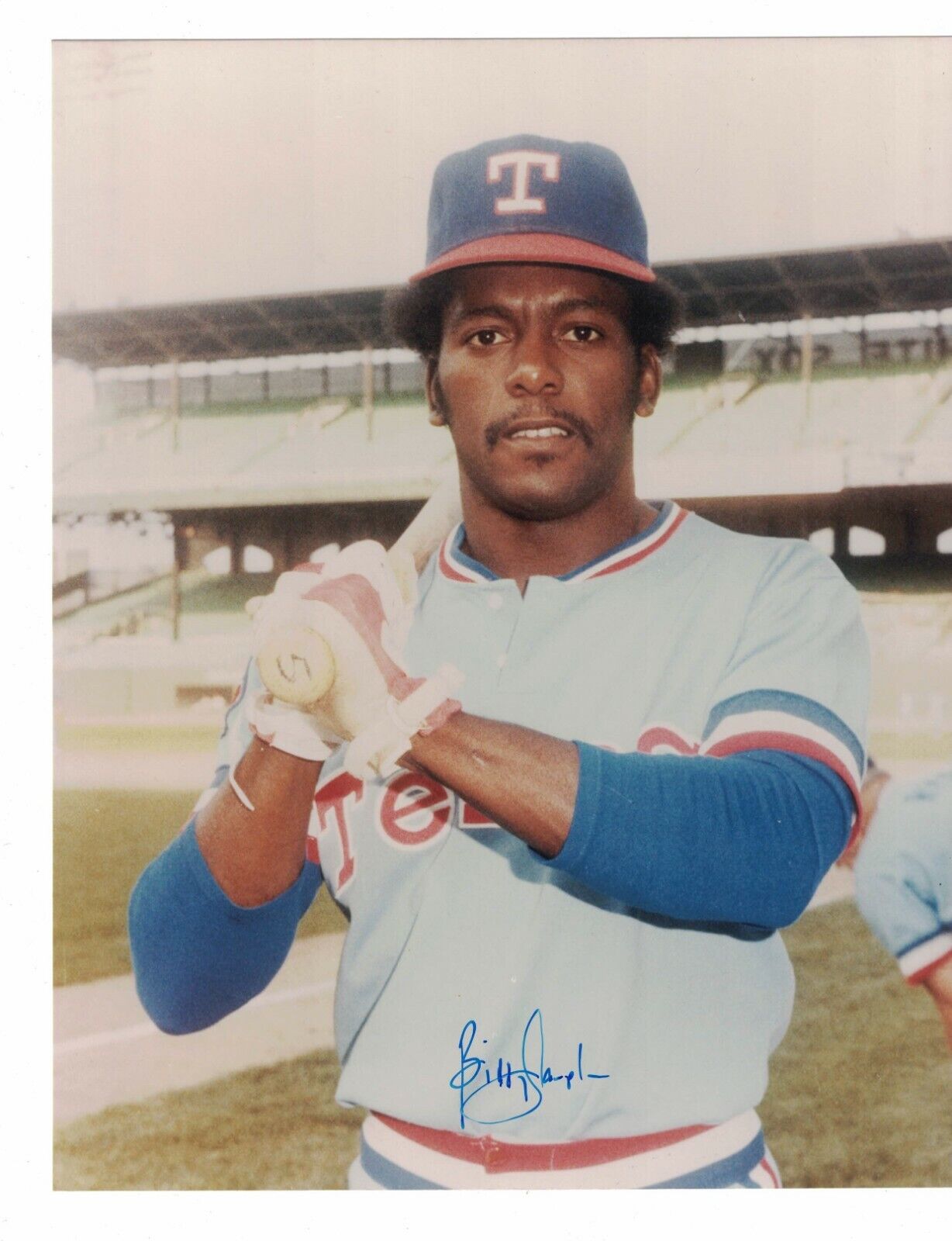 Billy Sample Texas Rangers Signed 8x10 Photo Poster painting W/Our COA LML143