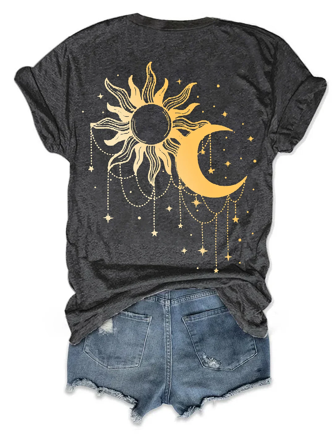 The Beauty Of Slience Shiny Moon Phase T-shirt