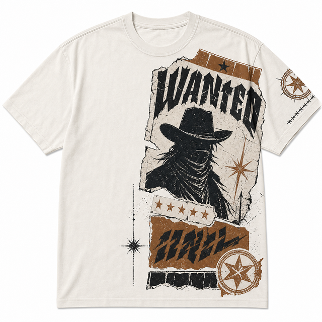 Wanted Cowboy Cotton T-Shirt