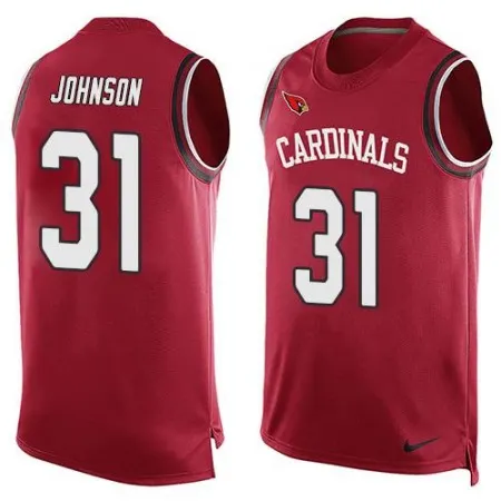 Cardinals #31 David Johnson Red Team Color Men's Stitched NFL Limited Tank Top Jersey