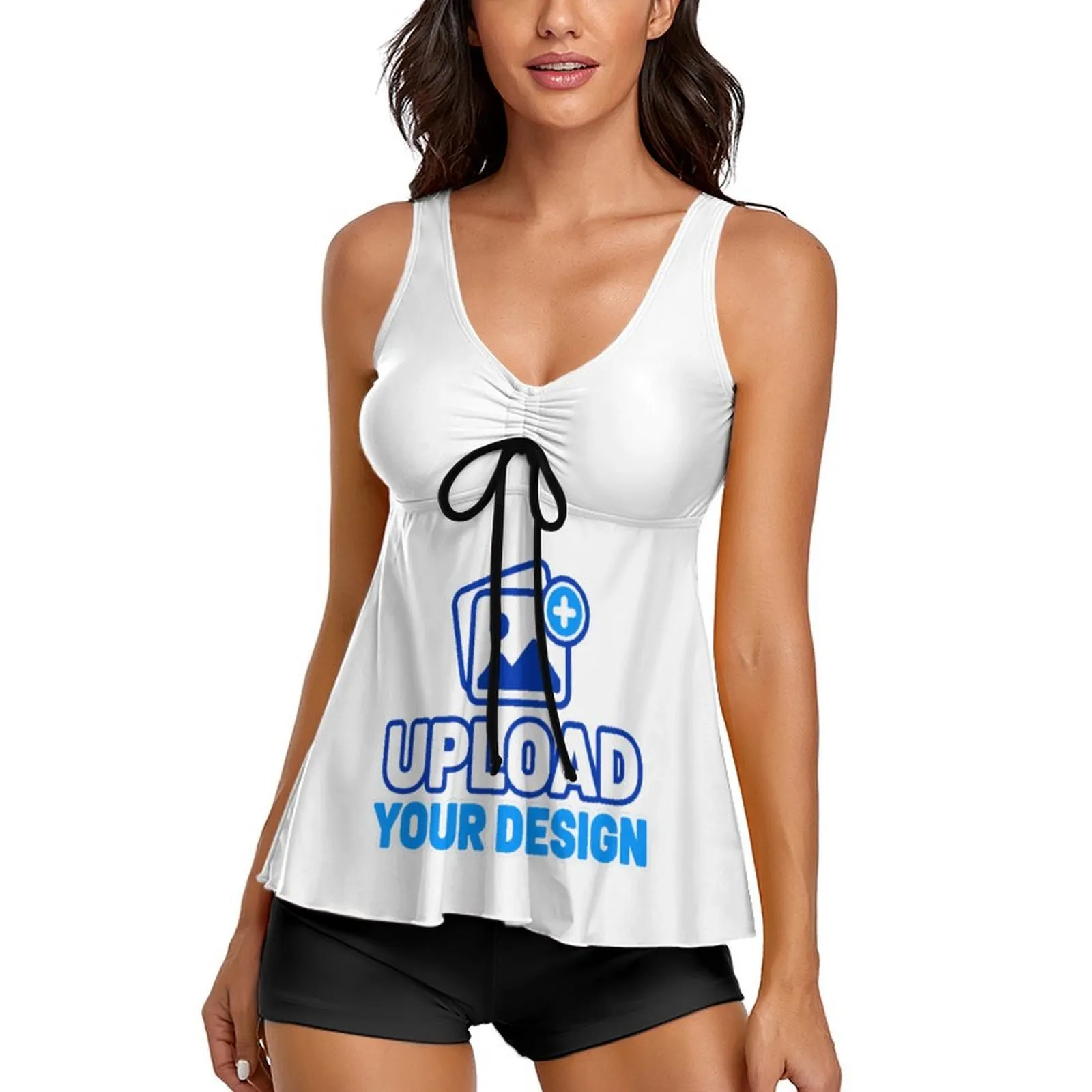 Drawstring-Front Boyshort Swim Set &ndash; personalized print product image 7