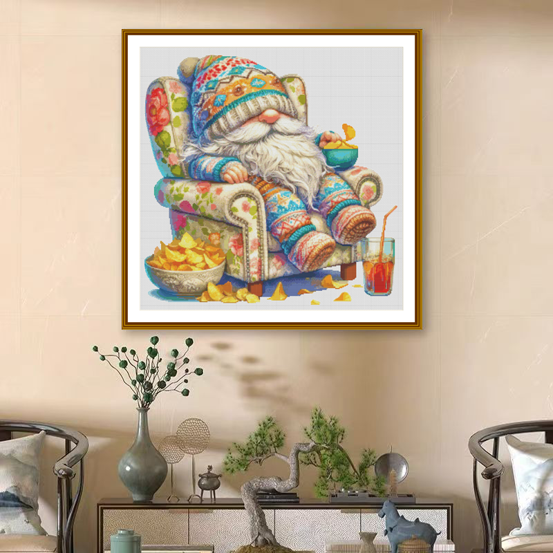 1set DIY Printed Cross Stitch Kit [ZZ5812-happy Dwarfs] Cross Stitch Kit Painting Fairy Cross Stitch