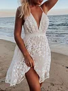 Crochet Plunging Condole Belt Mini Dresses