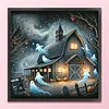 (Multi-Style)Halloween Haunted House-11CT Stamped Cross Stitch 50*50cm/19.69*19.69in tapestrymarket