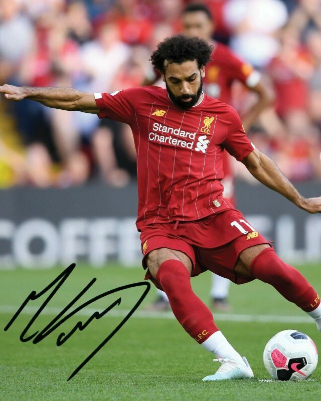 Mohamed Salah - Liverpool Autograph Signed Photo Poster painting Print