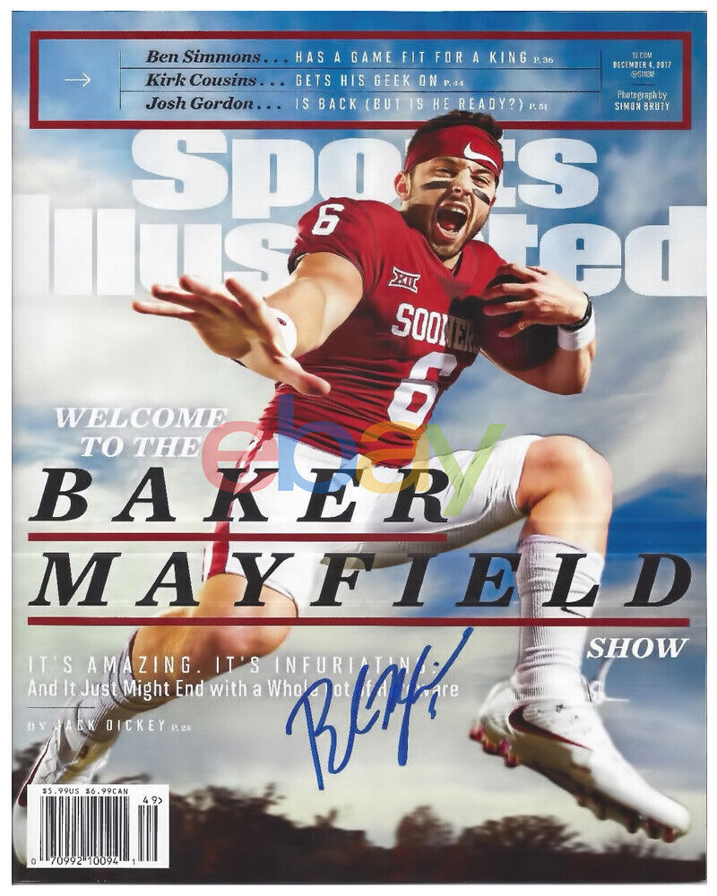 Baker Mayfield SI Signed 8x10 Autographed Photo Poster painting reprint