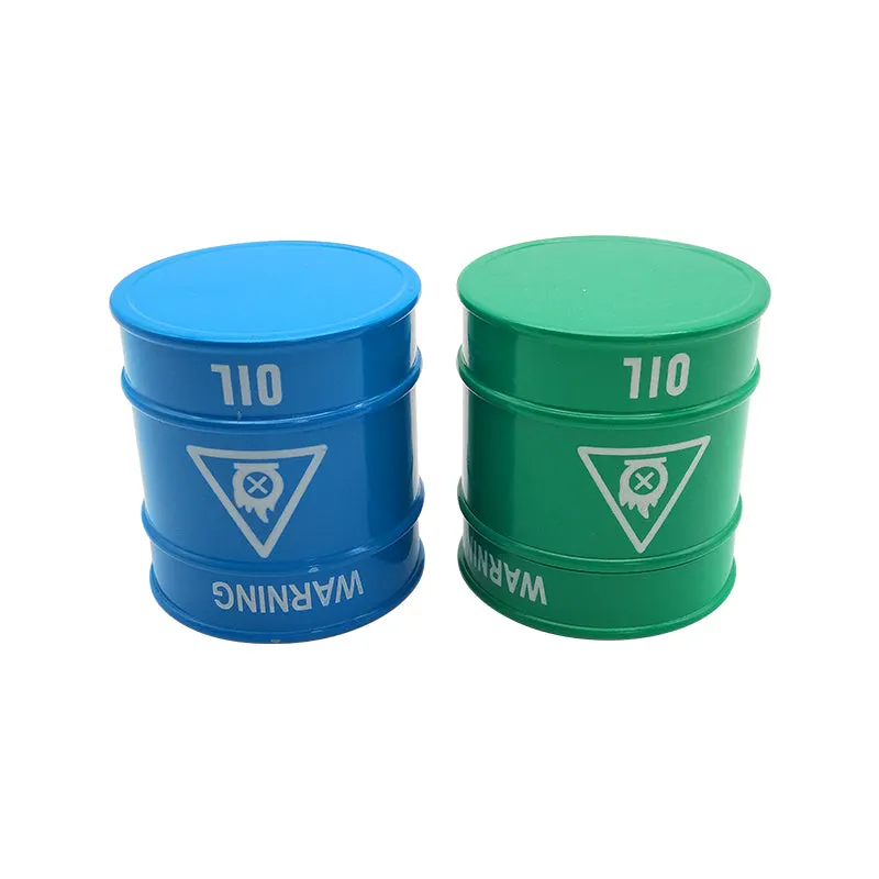 3-Layer Mini Oil Drum Metal Herb Grinder, Portable Zinc Alloy Tobacco Smoking Crusher