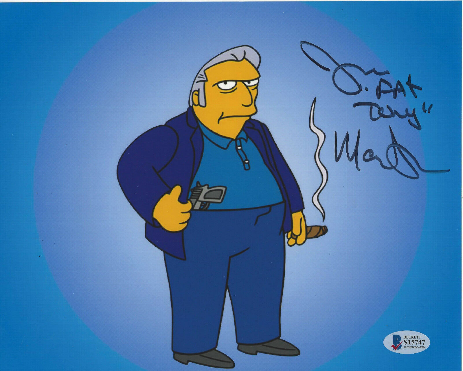 JOE MANTEGNA SIGNED AUTHENTIC 'THE SIMPSONS' FAT TONY 8X10 Photo Poster painting BECKETT COA BAS