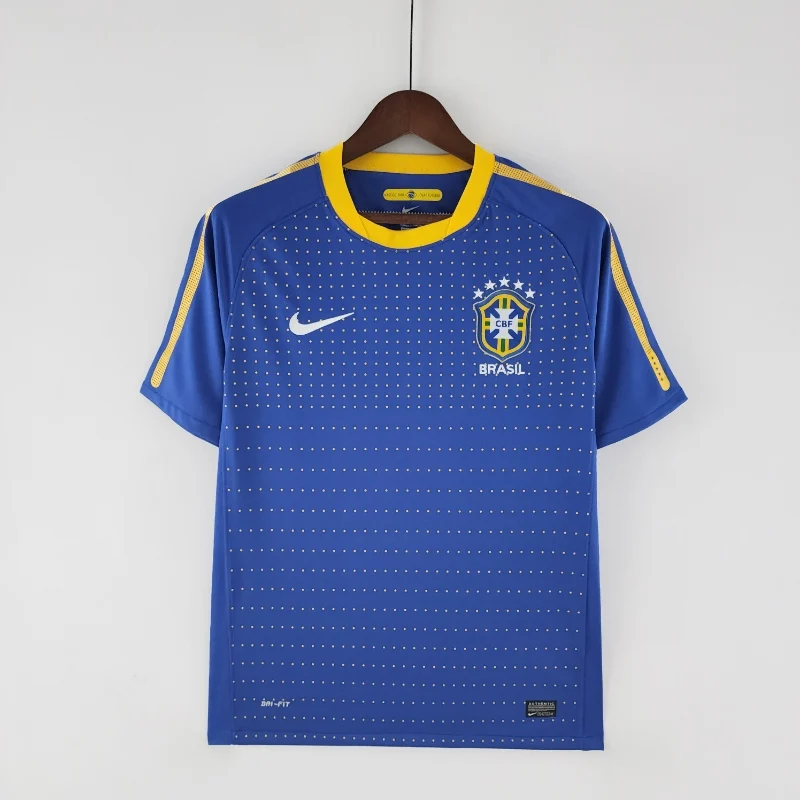 Retro 2010 Brazil Soccer Jersey Away