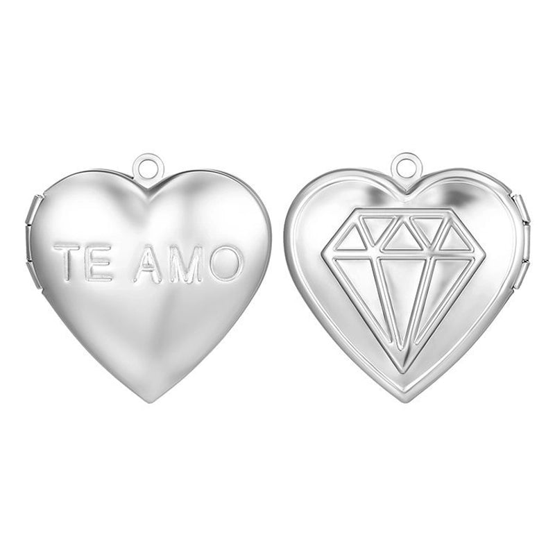 Retro Heart Shape Stainless Steel Plating Gold Plated Jewelry Accessories