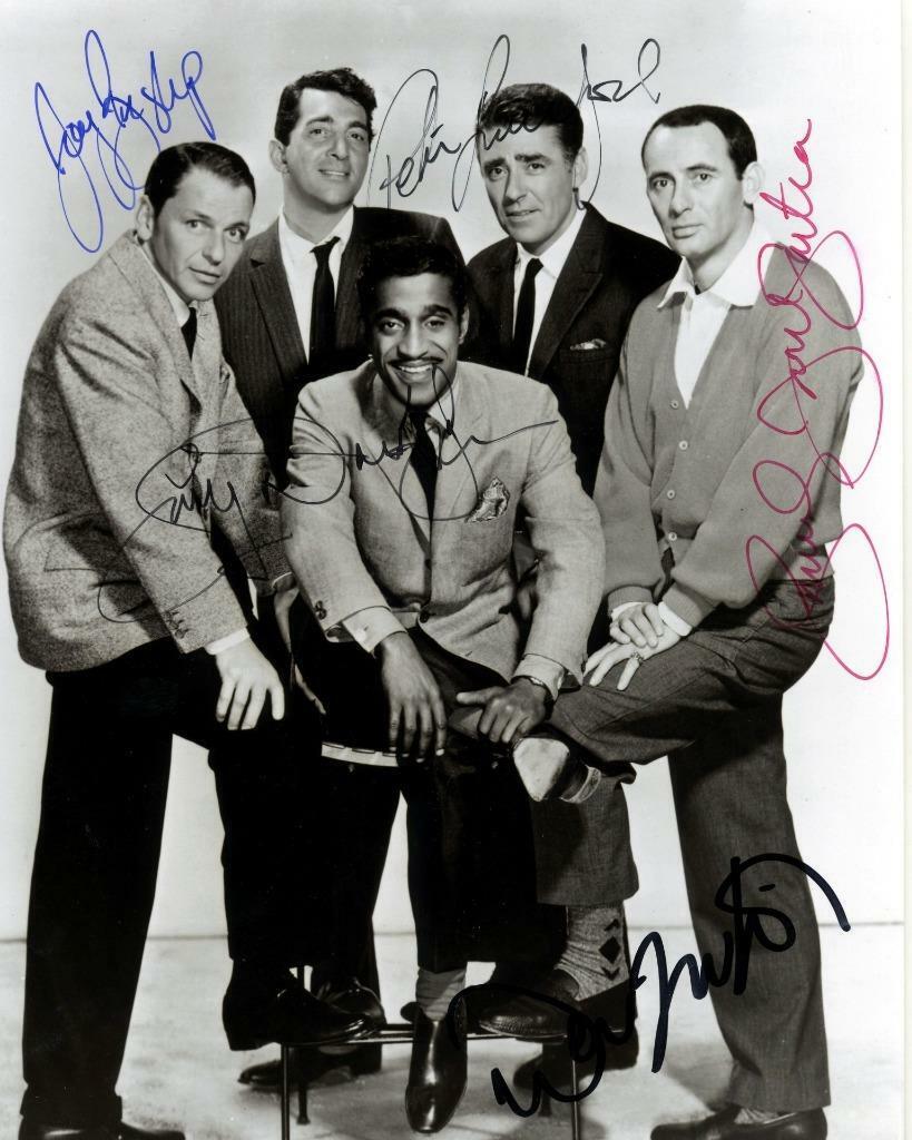 THE RAT PACK SIGNED AUTOGRAPHED 10X8 REPRODUCTION Photo Poster painting PRINT F.Sinatra D.Martin