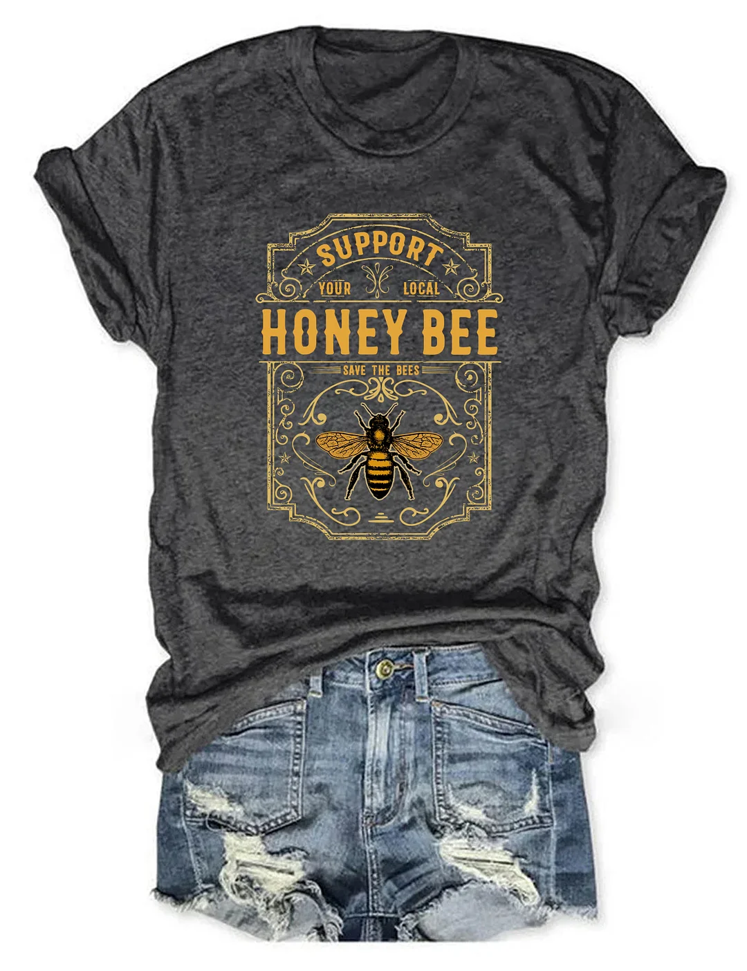 Support Your Local Honey Bee Save The Bees T-shirt