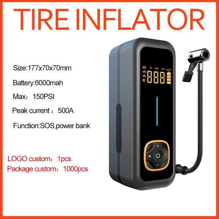 Cordless Air Compressor 12V Wireless 5000mAh Car Tire Pump