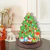 Wooden Desktop Diamond Art Kits Xmas Tree Diamond Painting Desktop Ornaments Kit