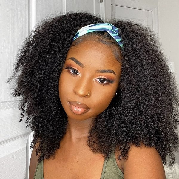 Jerry Curl Affordable Headband Wig (Get Free Trendy Headband) US Mall Lifes