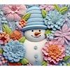 Diamond Painting -DIY Round Drill 3D Texture Snowman（40x35cm）