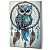 (US Local)DIY Special Shaped Owl Dreamcatcher 50 Pages Diamond Painting Notebook Kit