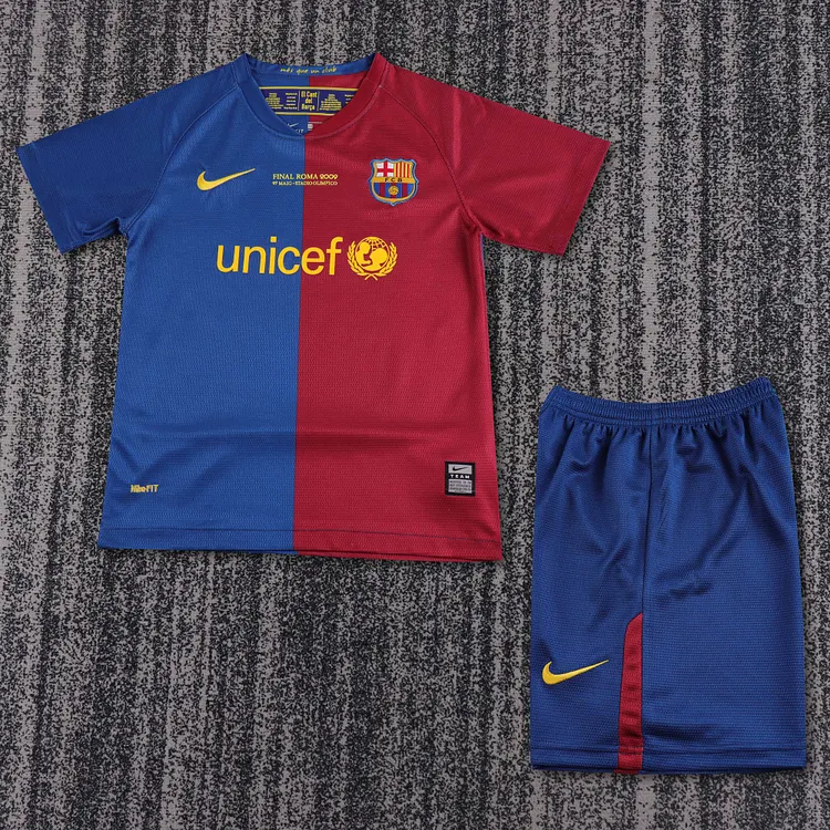 2008-09 Barcelona Home Champions League Retro Shirt - Kids Size