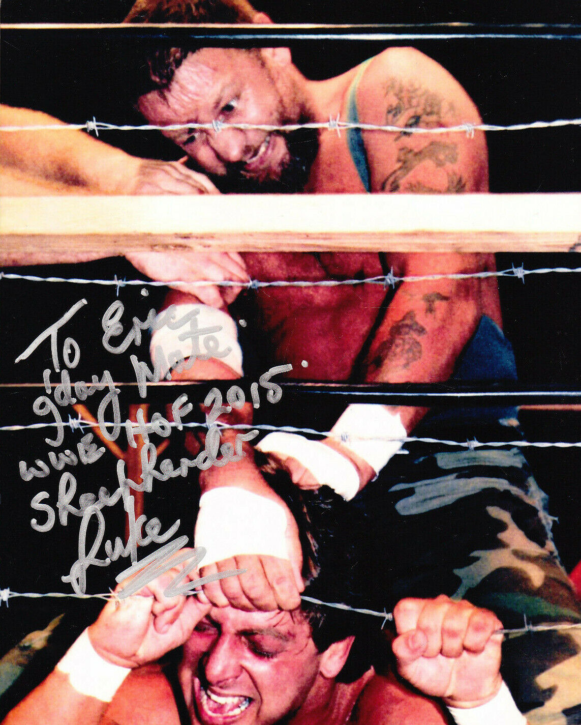 SHEEPHERDER LUKE WILLIAMS SIGNED AUTOGRAPH 8X10 Photo Poster painting HOF 2015 WWE WRESTLING