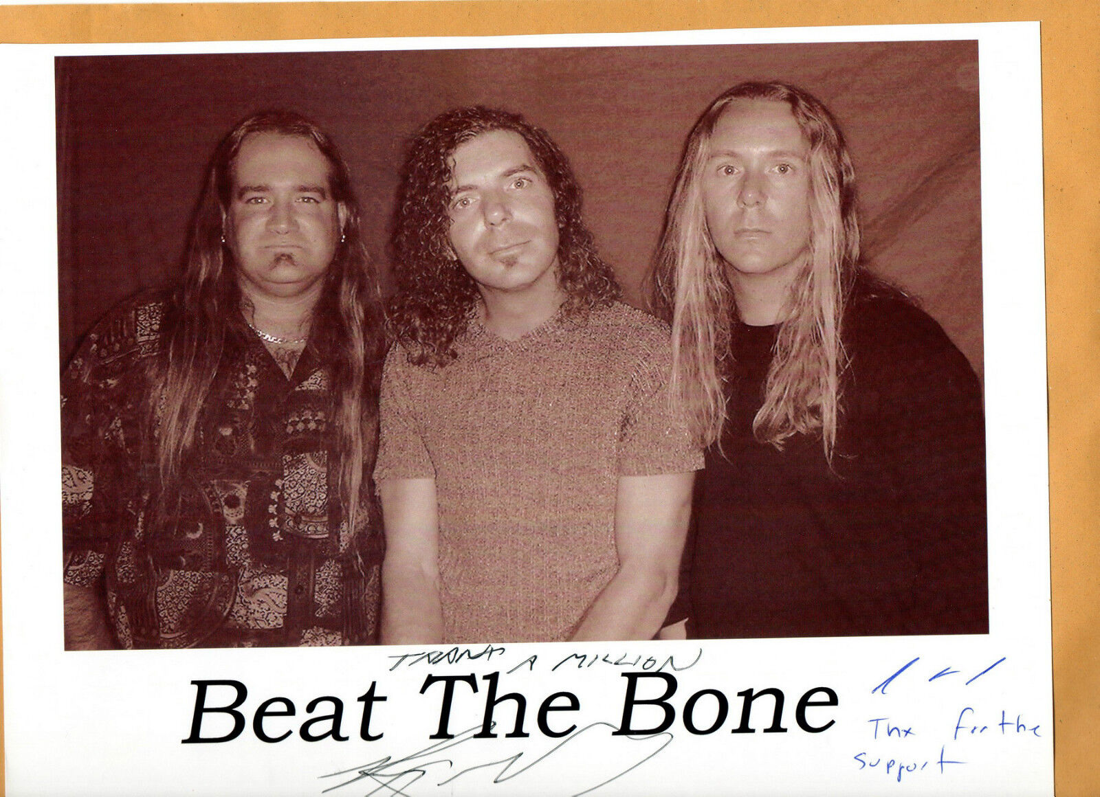 BEAT THE BONE AUTOGRAPHED Photo Poster painting GRUNGE METAL