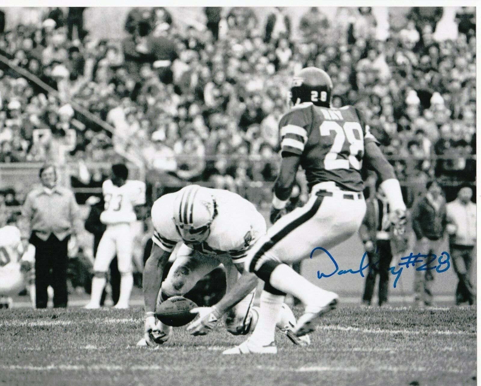 DARROL RAY NEW YORK JETS ACTION SIGNED 8x10