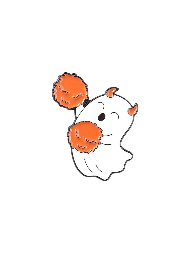 Halloween Cute Ghost Jack-o-lantern Shape Paint Alloy Badge Brooch