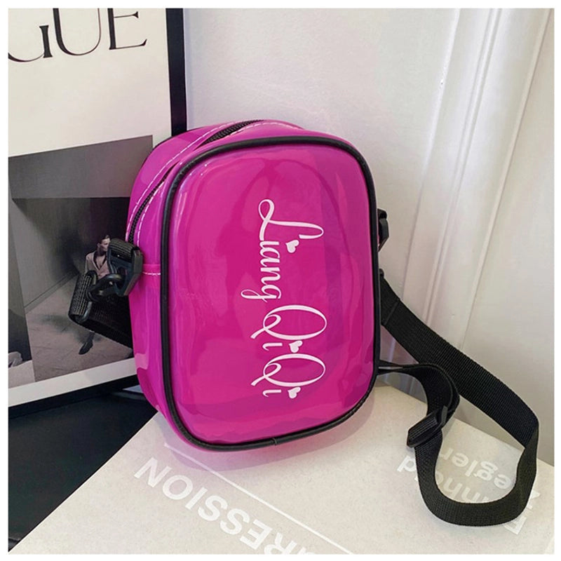 Women’s Small PVC Solid Color Streetwear Square Zipper Jelly Bag