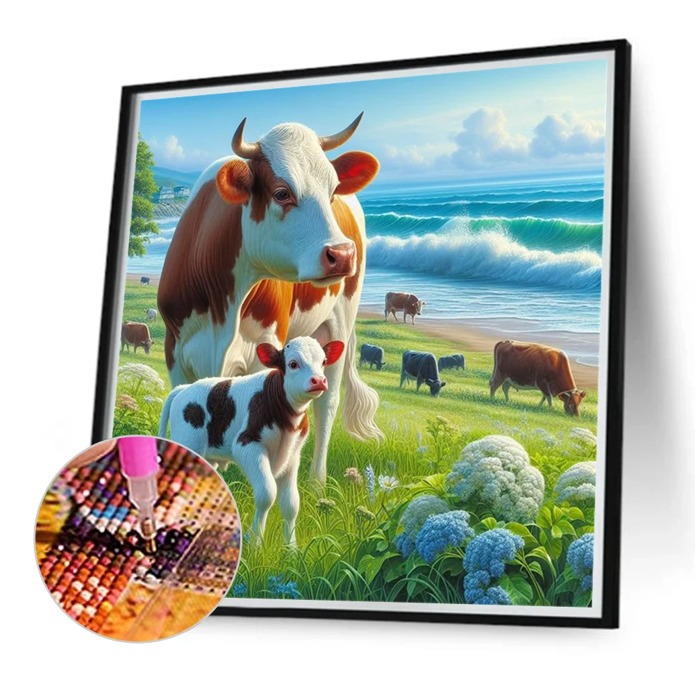 Diamond Painting - Full Round Drill - Cow(Canvas|40*40cm)