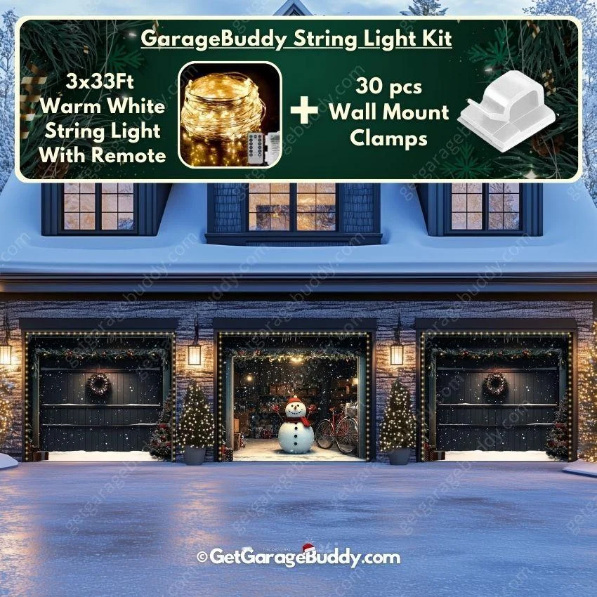 Snowy The Snowman | Christmas Garage Door Cover