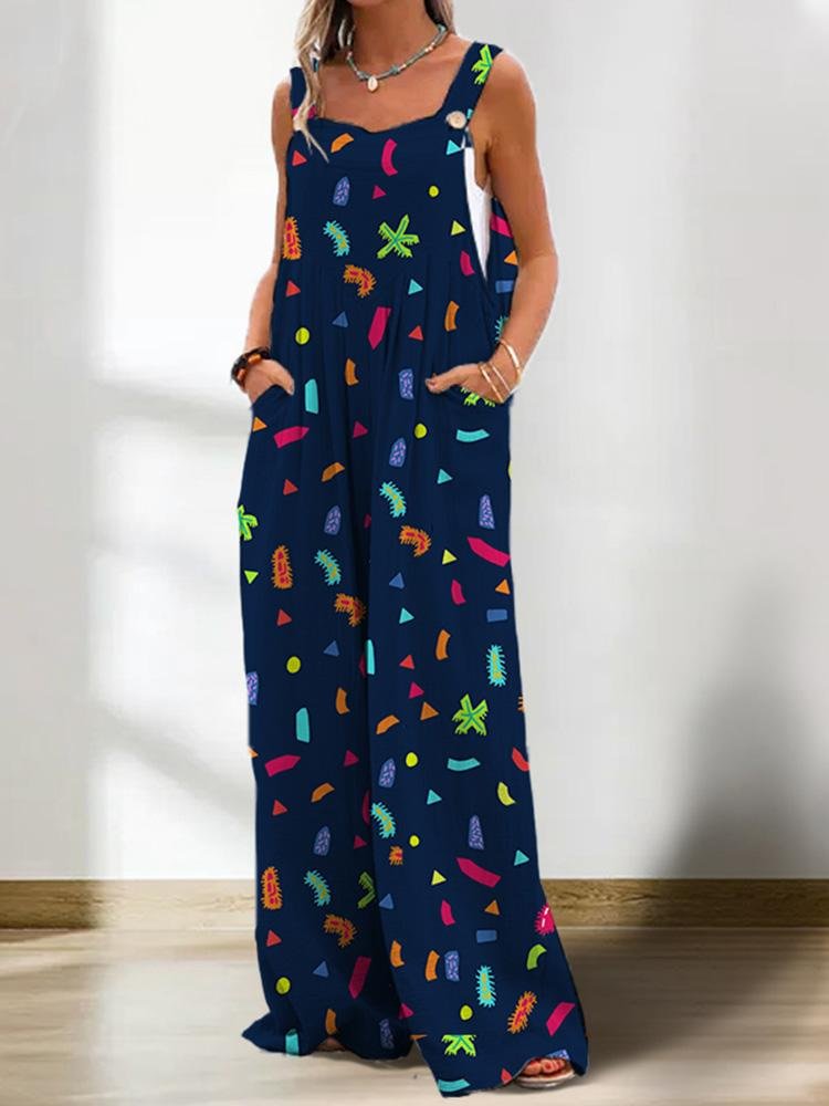 Women's Fashion New Creative Print Jumpsuit
