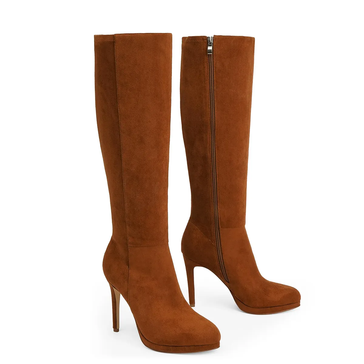 105mm/4.1 Inch Fashion Knee High Boots Platform Heel Boots -vocosishoes