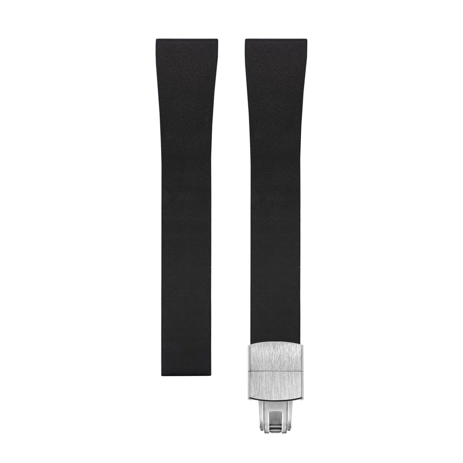 Cut-to-Size CTS FKM Rubber Watch Strap with Deployant Clasp San Martin Watch san martin watchSan Martin Watch