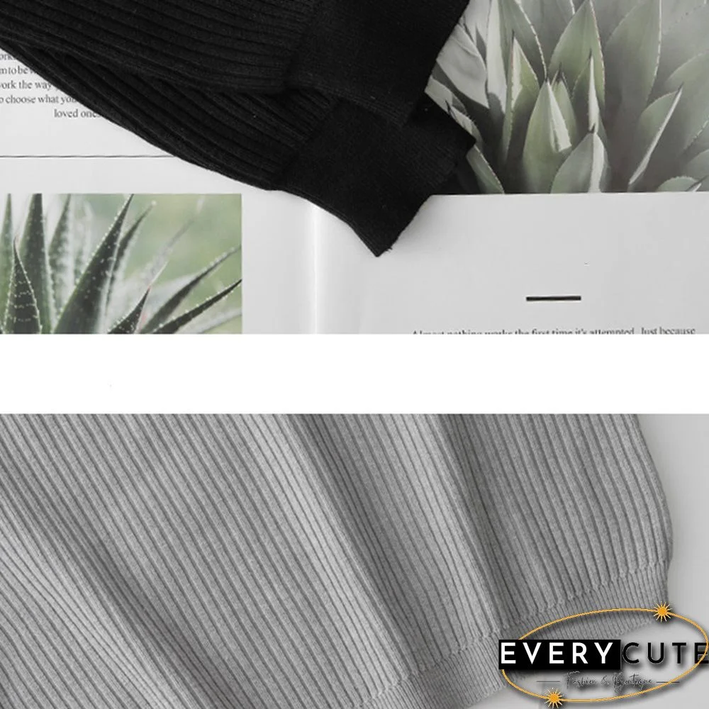 Turn-Down Collar Long Sleeve T-Shirts Women Patchwork Trendy Korean Style Streetwear Outwear Knitted Loose Chic Vintage Stretchy