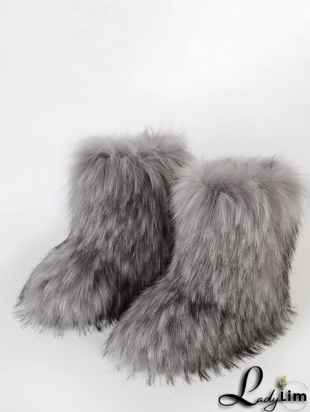 Daily Plush Round Toe Faux Fur Flat Snow Boots