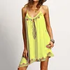 Women's Spaghetti Strap Floral Print Sleeveless Beach Dress