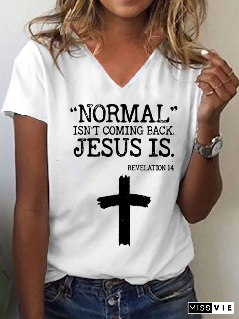 Normal Isn&rsquo;t Coming Back Jesus Is Revelation 14 Casual T-Shirt