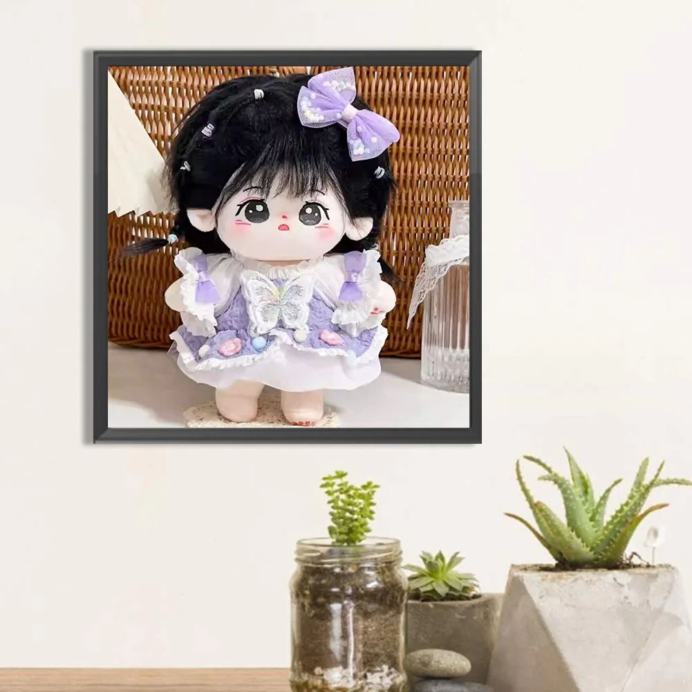 Diamond Painting - Full Round Drill - Cartoon Doll(Canvas|30*30cm)