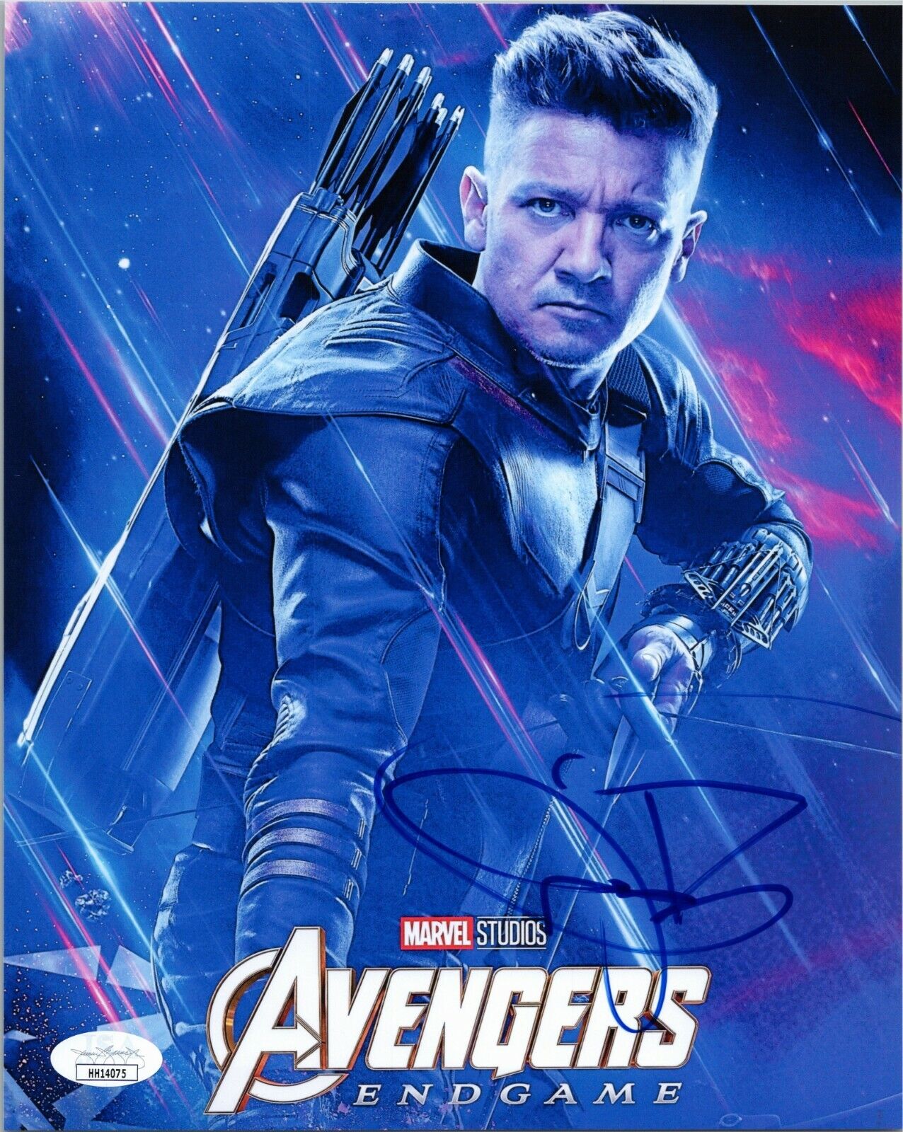 JEREMY RENNER Authentic Hand-Signed AVENGERS~ENDGAME~HAWKEYE 8x10 Photo Poster painting JSA COA