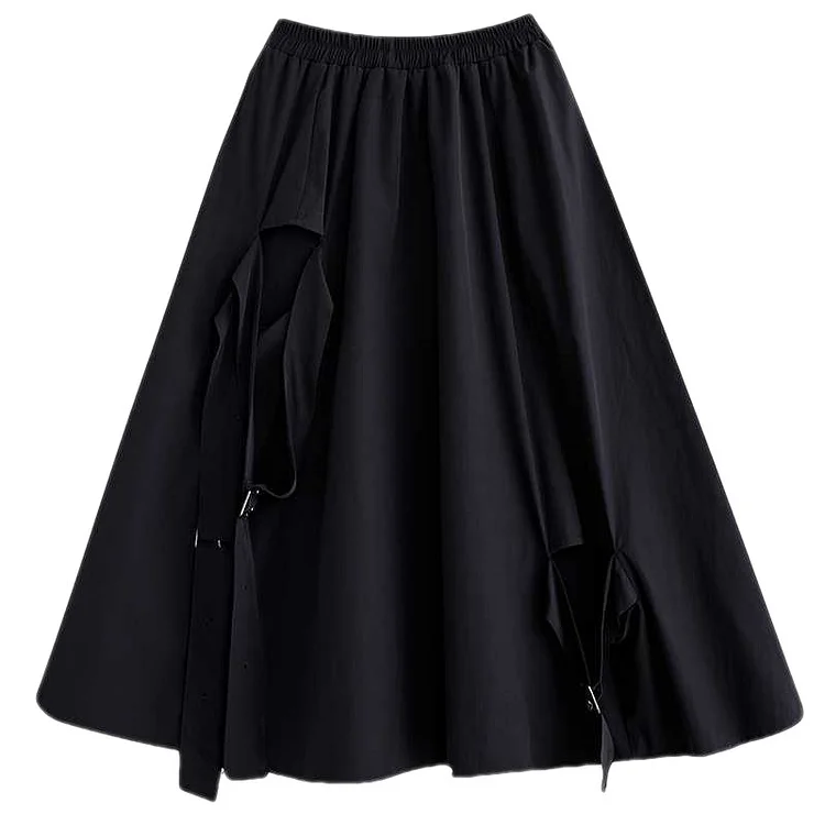 Dark Style Hollow High Waist Skirt