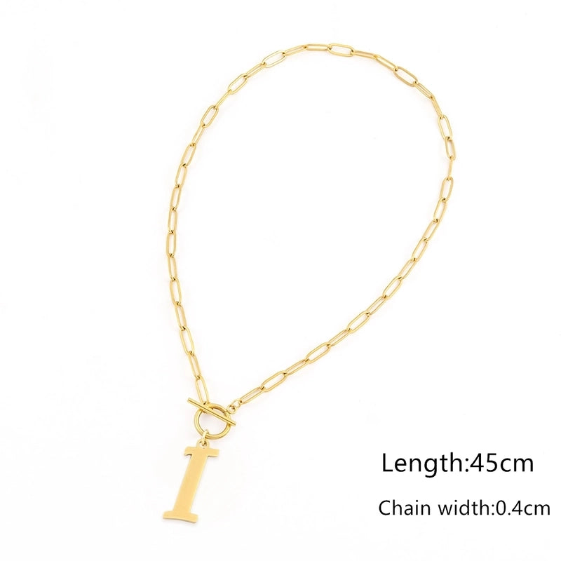 Elegant Minimalist Classic Style Letter 201 Stainless Steel 304 Stainless Steel Pendant Necklace
