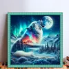 Aurora Wolf-11CT Stamped Cross Stitch 40*40cm/15.75*15.75in tapestrymarket