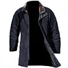 Men's Outdoor Mid-Length Double Layer Woolen Coat Jacket by Inlyline