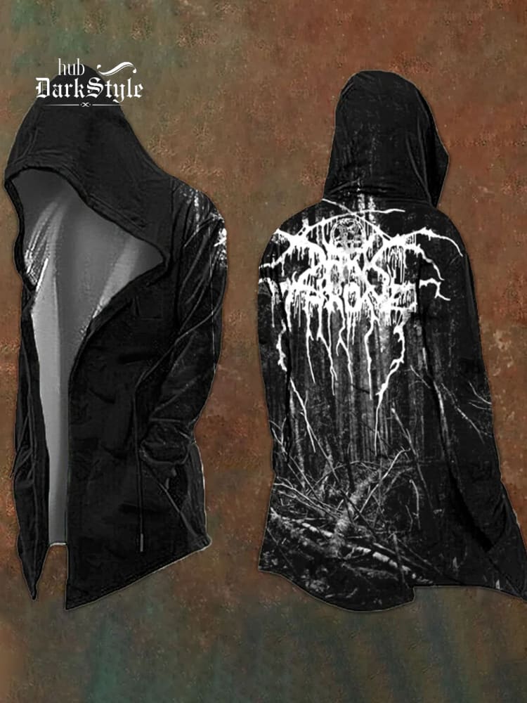 Men's Black Metal Deep Forest Art Print Casual Hoodie Jacket / Rvogue / Rvogue