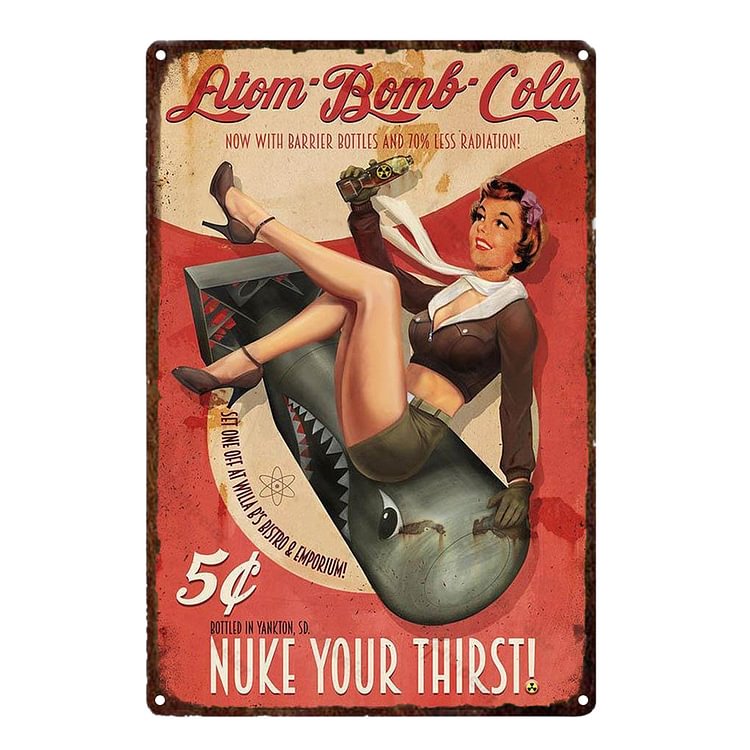 Sexy lady - Enseigne Vintage Métallique/enseignes en bois - 20*30cm/30*40cm