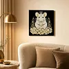 DIY Pearl Painting Mouse for Home Wall Decor with Frame(30x30cm)
