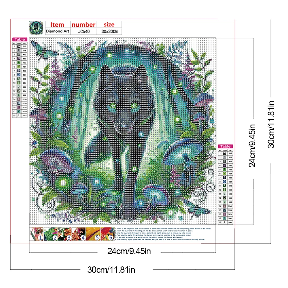 Diamond Painting - Full Round Drill - Wolf(Canvas|30*30cm)