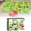 Children's educational rail car DIY puzzle rail car electric sliding train